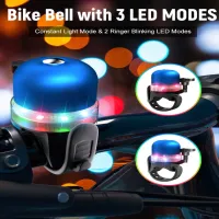 Велосипедный звонок PL-B19R X-56 акамуляторний + RGB LED + Type-C + водонепроницаемый - 2