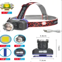 Налобный фонарь PL-200, аккум., ЗУ MicroUsb, zoom - 2