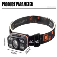 Налобный фонарь PL-199, WH-0188, XPE-SMD, белый красный, аккум., ЗУ Type-C, сенсор - 2