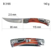 Нож складной Columbia B3165 коричневый 21см - 2