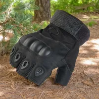 Тактические перчатки без пальцев чёрные 104 . Размер XL - 1