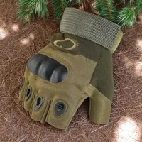 Тактические перчатки без пальцев олива 104 . Размер XXL - 1