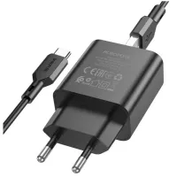 СЗУ Сетевое Зарядное Устройство BOROFONE BA72A Spring (QC3.0 18W) + Type-C - 3