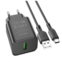 СЗУ Сетевое Зарядное Устройство BOROFONE BA72A Spring (QC3.0 18W) + Type-C - 4