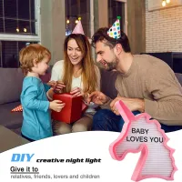 Ночник LED на батарейквх "Единорог" +буквы/ 2xAAA/ - 7