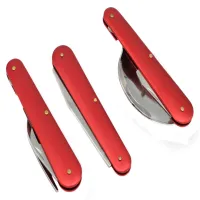 Туристический столовый прибор F48 красный - 2