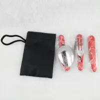 Туристический столовый прибор F48 красный - 4