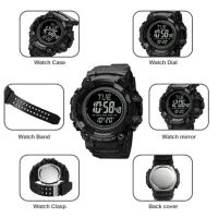 Часы наручные SKMEI 2037BK, BLACK, Compass, 10292 - 4