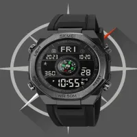 Часы наручные SKMEI 2209BKBK, BLACK-BLACK, Compass, Pedometer, 10323 - 3