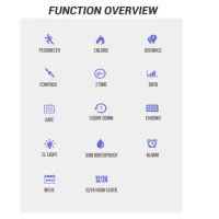 Часы наручные SKMEI 2209BKBK, BLACK-BLACK, Compass, Pedometer, 10323 - 4