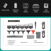 Набор машинка для стрижки волоc и бороды VGR V-644 - 5