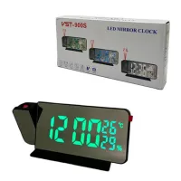 Часы электронные проекционные VST-900S-4, зелёные, температура, влажность, USB - 2