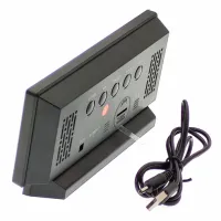 Часы электронные VST-897-4, ярко-зеленый,температура, USB - 2