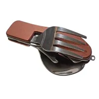 Туристический столовый прибор 6 в 1 Коричневый - 1