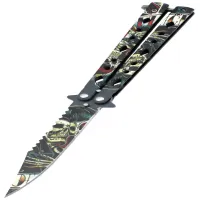 Нож бабочка Dead Elvis 2-482 - 1