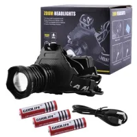 Налобный фонарь T70Pro, HP70, 3х18650, ЗУ MicroUSB, P50 LED, Zoom - 2