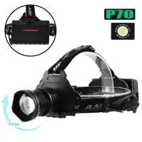 Налобный фонарь T70Pro, HP70, 3х18650, ЗУ MicroUSB, P50 LED, Zoom - 3
