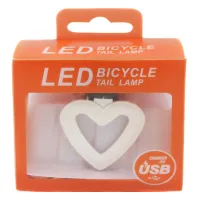Велосипедный задний фонарь мигалка аккумуляторная Сердце  902 microUSB - 3