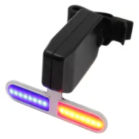 Велосипедный задний фонарь мигалка аккумуляторная Полиция 902 microUSB - 2