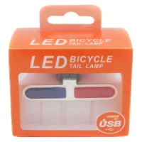 Велосипедный задний фонарь мигалка аккумуляторная Полиция 902 microUSB - 3