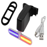 Велосипедный задний фонарь мигалка аккумуляторная Полиция 902 microUSB - 1