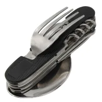 Туристический столовый прибор Чёрный A294 большой - 1