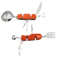 Туристический столовый прибор Оранжевый L-48 большой - 2