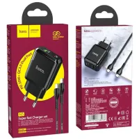 СЗУ Сетевое Зарядное Устройство Hoco N5, быстрая зарядка 20W, Type-C - Lightning - 4
