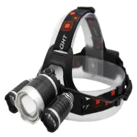 Налобный фонарь BORUIT RJ3001, Акк., T6 LED, ZOOM, автомобильная зарядка - 4