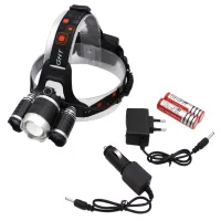 Налобный фонарь BORUIT RJ3001, Акк., T6 LED, ZOOM, автомобильная зарядка - 5