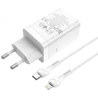 СЗУ Сетевое Зарядное Устройство Hoco N23, быстрая зарядка 45W, Type-C - Lightning - 2