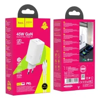 СЗУ Сетевое Зарядное Устройство Hoco N23, быстрая зарядка 45W, Type-C - Lightning - 1