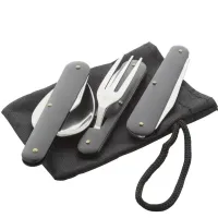 Туристический столовый прибор F48 чёрный - 3