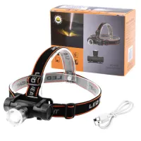 Налобный фонарь Police SQ-808-T6, ЗУ microUSB - 3