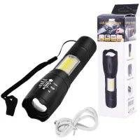 Ручной фонарь Police 1831-T6+COB, ЗУ microUSB, встроенный аккумулятор, 5385 - 1