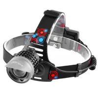 Налобный фонарь Police 2170-T6, ЗУ micro USB, 2x18650, signal light - 3