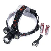 Налобный фонарь Bailong BL-001, T6+Cob, zoom, аккумулятор - 1