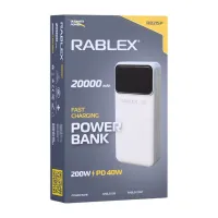 Повербанк Rablex RB21SP, 20000mAh, Lightning, Type-C, Быстрая зарядка, 200W, PD40W - 1