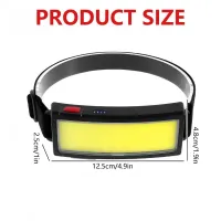 Налобный фонарь Bailong BL-F007, WD163, COB, USB, 8130 - 1