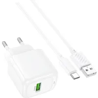 СЗУ Сетевое Зарядное Устройство Hoco CS52A / Type-C 3.0A - 2