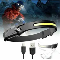 Налобный фонарь Bailong BL-W689, G28-LM+COB, Motion Sensor, Li-Ion аккум., ЗУ Type-C, 8093 - 1