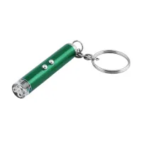 Фонарь брелок (LED+Лазер) 9618-2LED, лазер, 3xAG3,/кольцо/ (прозрачные 2) - 1