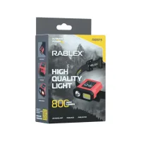 Налобный фонарь Rablex RB973, белый+красный+жёлтый, HP LED, 5W COB LED, Sensor, аккум, Type-C - 3