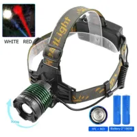 Налобный фонарь Police 2188-2XPE, Белый,Красный, ЗУ microUSB, Zoom - 1