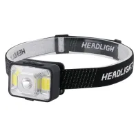 Налобный фонарь YD-21-XPE+2COB, белый или красный свет, ЗУ microUSB, аккумулятор - 1