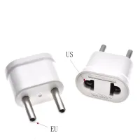 Переходник на плоскую и евро вилку 10А 220V/ белый блестящий - 1