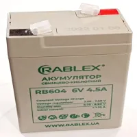 Аккумуляторная батарея Rablex 6V 4.5Ah (RB645), свинцово-кислотная (SLA) - 4