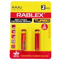 Батарейка Rablex LR3 AAA /2pc/TURBO / Alkaline /БЛИСТР - 2