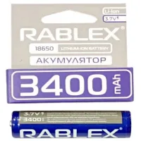 Аккумулятор Rablex 18650, 3400mAh з ЗАЩИТОЙ Li-ION 3.7v - 3