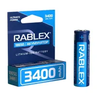 Аккумулятор Rablex 18650, 3400mAh з ЗАЩИТОЙ Li-ION 3.7v - 1